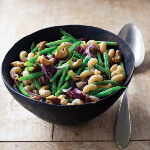 Marinated Haricots Verts Recipe with Cherry Pasta Salad